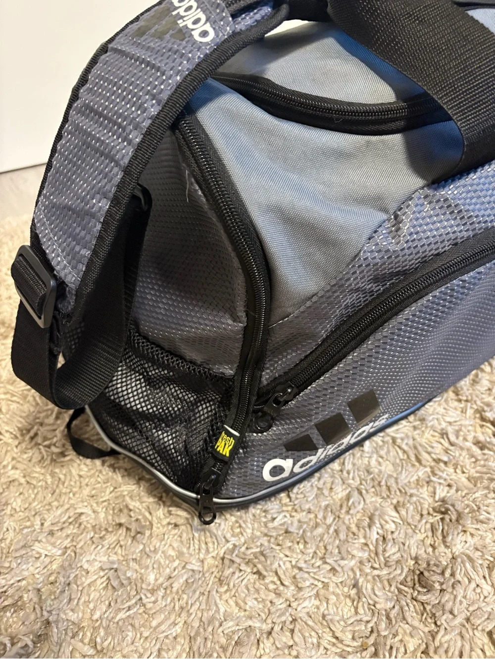 adidas team speed Gray Duffel Bag
